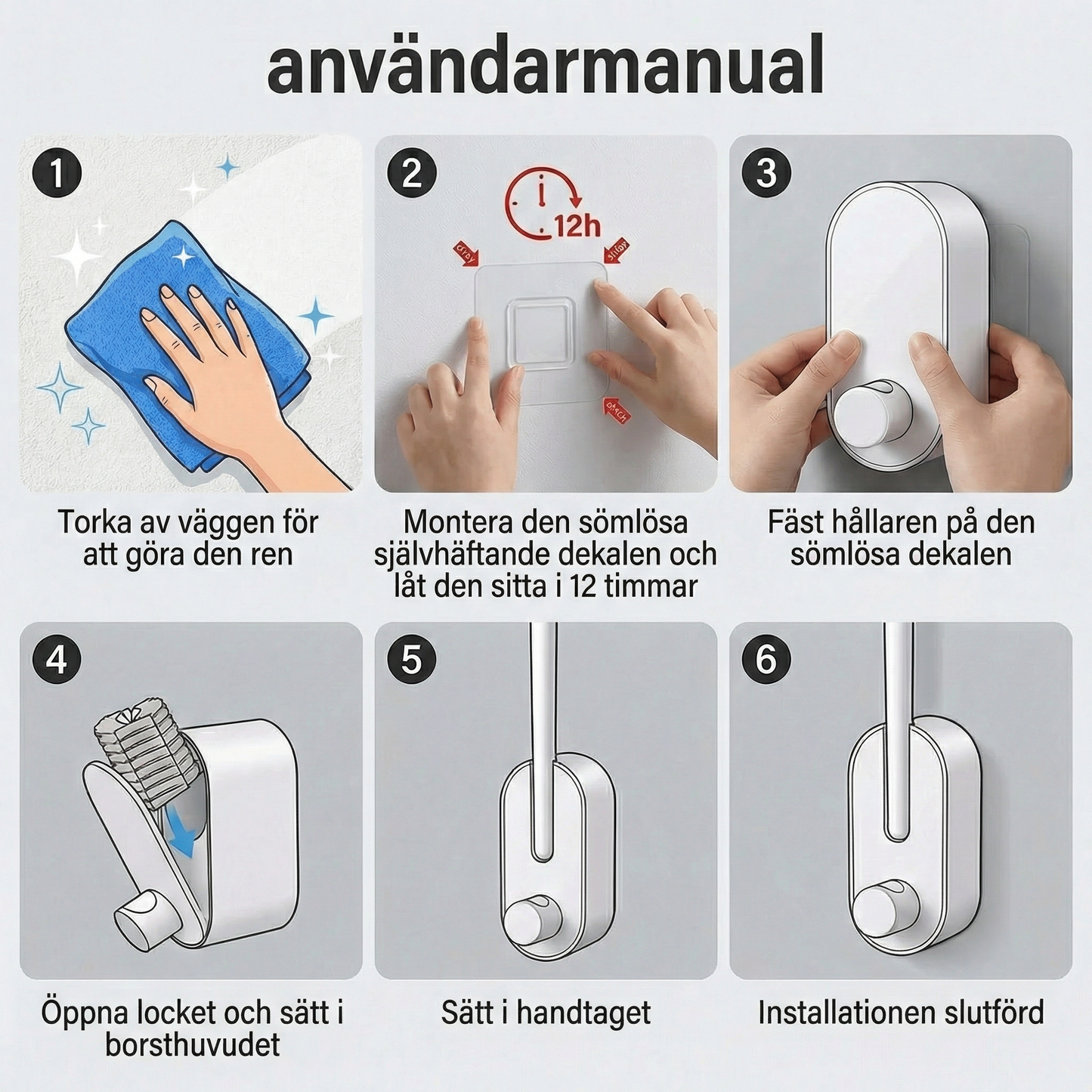 SwiftClean™ – Toalettborste med hygieniska engångstabletter