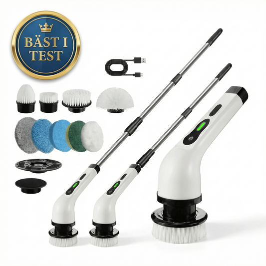 SwiftSpin™ – 9-i-1 Elektrisk Skrubbborste för Hemmet